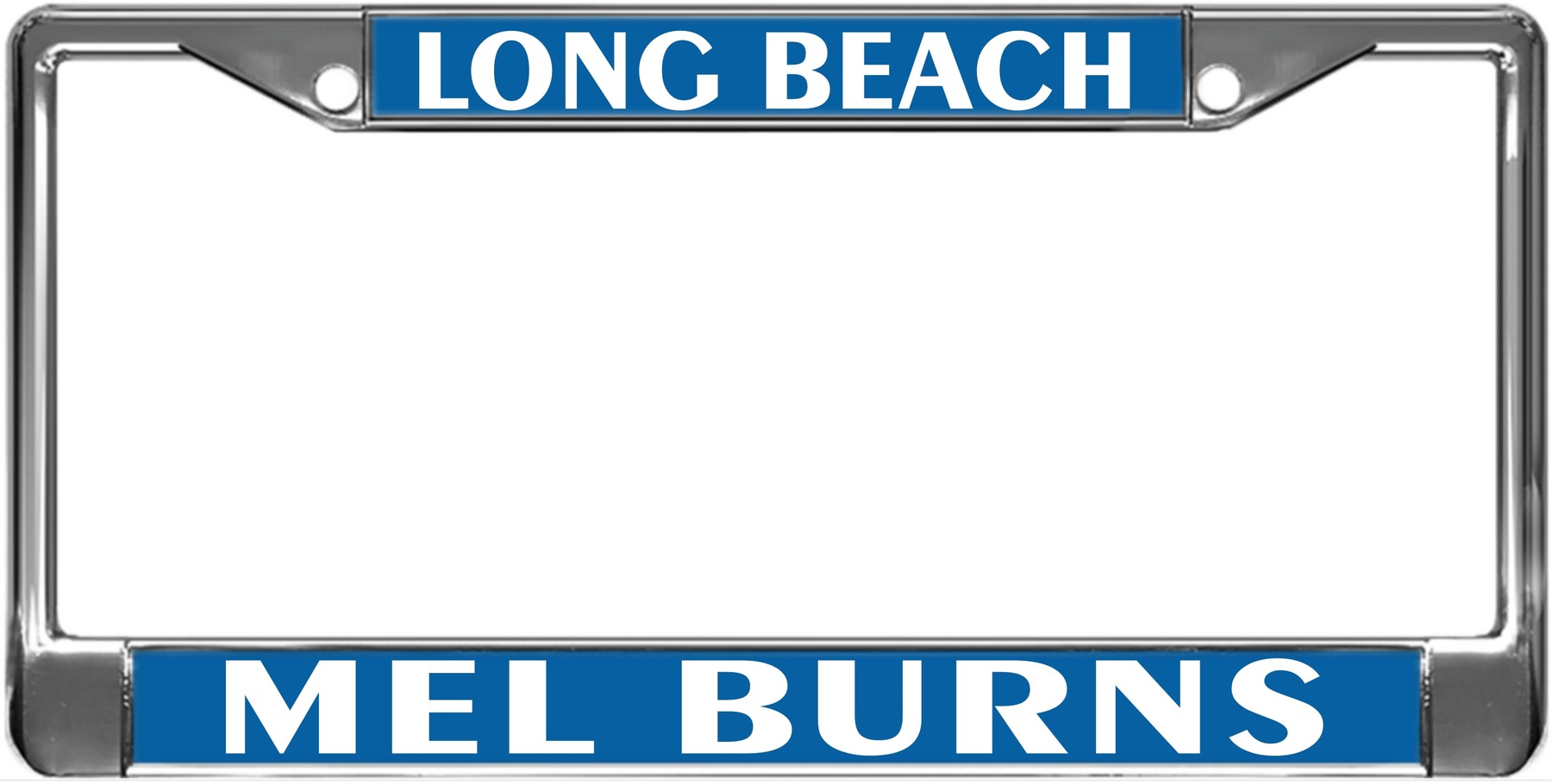 Mel Burns - Metal License Plate Frame